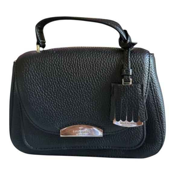 Kate Spade EUC New York  Pebbled Leather Pushlock Flap Bag - Picture 1 of 5